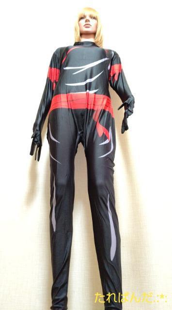 新品☆特大トール2L☆光沢つるA忍者チックな背2ZIP付きジャンプスーツ(レオタード)6474☆3点で即落 < 女性ファッション  新品☆特大トール2L☆光沢つるA忍者チックな背2ZIP付きジャンプスーツ(レオタード)6474☆3点で即落 < 女性ファッションの