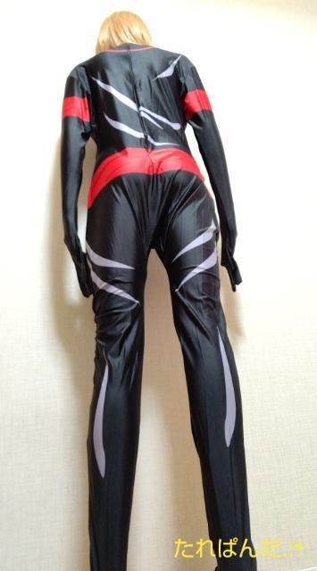 新品☆特大トール2L☆光沢つるA忍者チックな背2ZIP付きジャンプスーツ(レオタード)6474☆3点で即落 < 女性ファッション  新品☆特大トール2L☆光沢つるA忍者チックな背2ZIP付きジャンプスーツ(レオタード)6474☆3点で即落 < 女性ファッションの