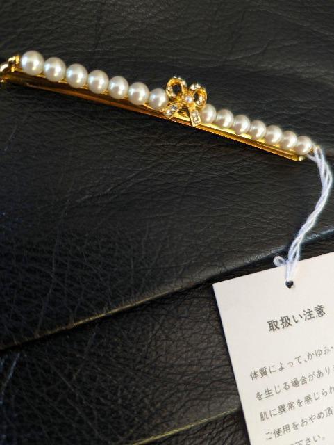 カネコイサオ■金子功■PINK HOUSE■PINKHOUSE■ピンクハウス■パール&リボンモチーフゴールド使いヘアピン < ブランド  カネコイサオ■金子功■PINK HOUSE■PINKHOUSE■ピンクハウス■パール&リボンモチーフゴールド使いヘアピン < ブランドの