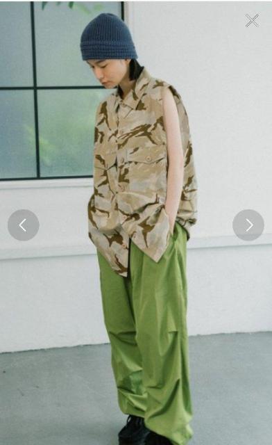 WHIMSIC 迷彩シャツジレ ノースリーブ 未使用タグなし < 女性ファッション  WHIMSIC 迷彩シャツジレ ノースリーブ 未使用タグなし < 女性ファッションの