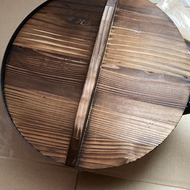 鉄鍋 炒め鍋/中華鍋 深型フライパン 木製蓋付 30cm IH/ガス火対応 < インテリア/ライフ 鉄鍋 炒め鍋/中華鍋 深型フライパン 木製蓋付 30cm IH/ガス火対応 < インテリア/ライフの