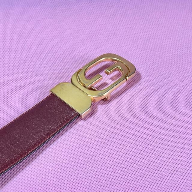 GUCCI グッチ リバーシブル ベルト ゴールド金具 インターロッキング G レッド ネイビー < ブランド GUCCI グッチ リバーシブル ベルト ゴールド金具 インターロッキング G レッド ネイビー < ブランドの