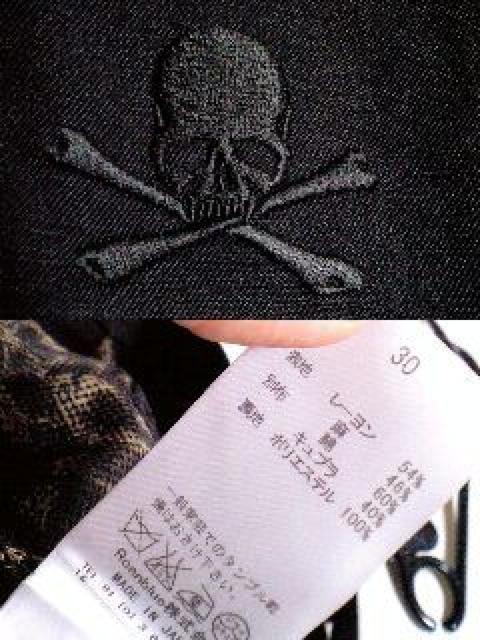 新品ROENロエン スカル刺繍リネン混カーゴハーフパンツ 30 < ブランド  新品ROENロエン スカル刺繍リネン混カーゴハーフパンツ 30 < ブランドの