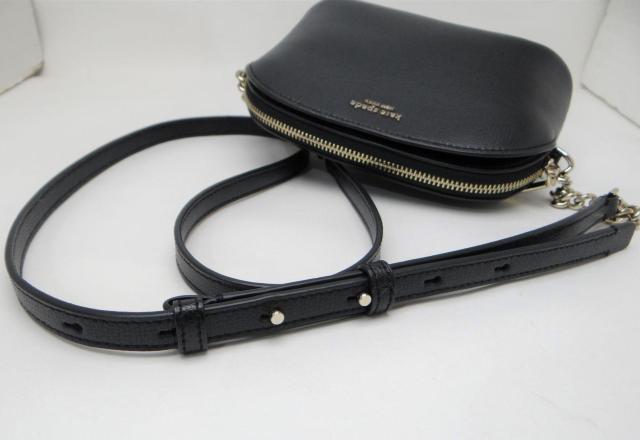 KATE SPADE �P�C�g�X�y�[�h PWRU7251 ���U�[ �`�F�[�� �V�����_�[�o�b�O �u���b�N��USED�� �� �u�����h�� 