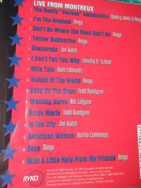 �����S�E�X�^�[���q�Y�E�I�[���E�X�^�[�E�o���h�@CD�A�u�@Live�@From�@Montreux�@�v�@ 1992�N�����g���[�����@