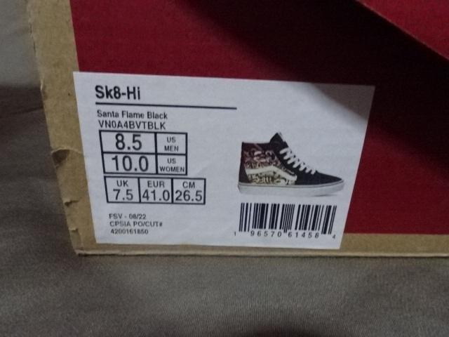 USAw oY A USAySk8 HizSanta flame black 26.5a  uh 