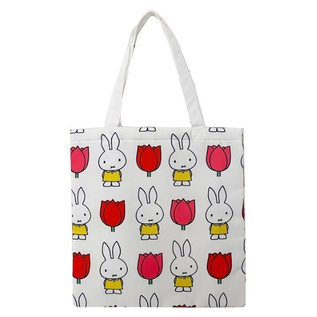 一回使用の美品◆miffy×チューリップ柄トートバッグ < アニメ/コミック/キャラクター  一回使用の美品◆miffy×チューリップ柄トートバッグ  < アニメ/コミック/キャラクターの