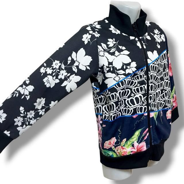 【BABYDOLL/100】花柄×クラウン柄切替トラックジャケット < ブランド 【BABYDOLL/100】花柄×クラウン柄切替トラックジャケット < ブランドの