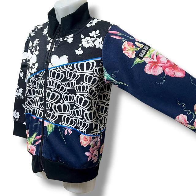 【BABYDOLL/100】花柄×クラウン柄切替トラックジャケット < ブランド 【BABYDOLL/100】花柄×クラウン柄切替トラックジャケット < ブランドの