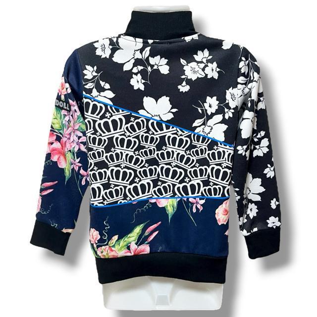 【BABYDOLL/100】花柄×クラウン柄切替トラックジャケット < ブランド 【BABYDOLL/100】花柄×クラウン柄切替トラックジャケット < ブランドの