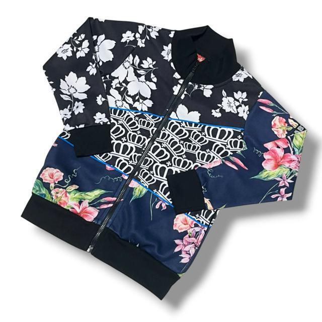 【BABYDOLL/100】花柄×クラウン柄切替トラックジャケット < ブランド 【BABYDOLL/100】花柄×クラウン柄切替トラックジャケット < ブランドの
