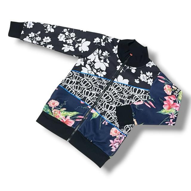 【BABYDOLL/100】花柄×クラウン柄切替トラックジャケット < ブランド 【BABYDOLL/100】花柄×クラウン柄切替トラックジャケット < ブランドの
