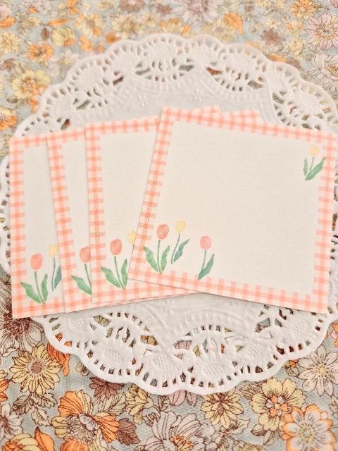 お裾分け☆チューリップ柄メッセージカード4枚☆ < インテリア/ライフ お裾分け☆チューリップ柄メッセージカード4枚☆ < インテリア/ライフの