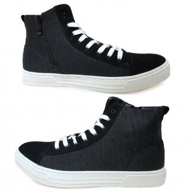 1円~C250新品Dedesスウェット調ハイカットスニーカー25a黒♂ < 男性ファッション 1円~C250新品Dedesスウェット調ハイカットスニーカー25a黒♂ < 男性ファッションの