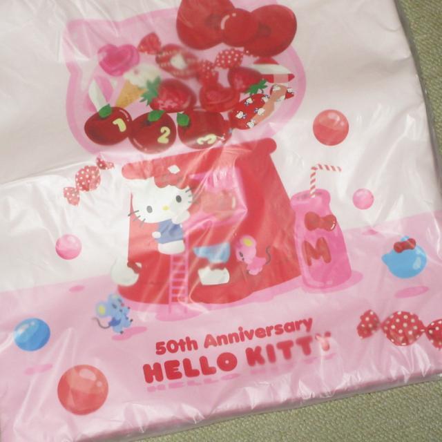 未開封☆ハローキティ*当りくじ景品*トートバッグ(ピンク系)ハローキティ50周年 < おもちゃ  未開封☆ハローキティ*当りくじ景品*トートバッグ(ピンク系)ハローキティ50周年 < おもちゃの
