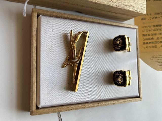 肥後象嵌カフスボタン&タイピンset II < 男性ファッション  肥後象嵌カフスボタン&タイピンset II < 男性ファッションの