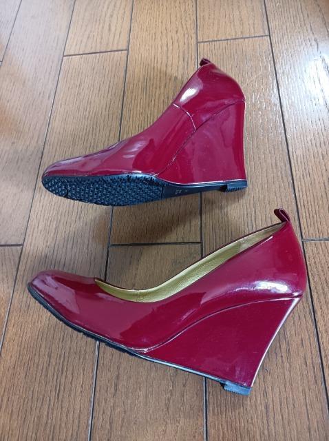 mode Hiroko★エナメルウェッジパンプス★安定歩きやすい★柔らかな履き心地★素敵★ < 女性ファッション mode Hiroko★エナメルウェッジパンプス★安定歩きやすい★柔らかな履き心地★素敵★ < 女性ファッションの