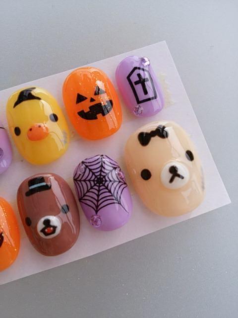 最終売り切りsale☆ジェルネイル.くま&ヒヨコフェイス.ハロウィン.ショート < 香水/コスメ/ネイル  最終売り切りsale☆ジェルネイル.くま&ヒヨコフェイス.ハロウィン.ショート < 香水/コスメ/ネイルの