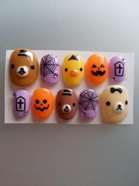 最終売り切りsale☆ジェルネイル.くま&ヒヨコフェイス.ハロウィン.ショート < 香水/コスメ/ネイル  最終売り切りsale☆ジェルネイル.くま&ヒヨコフェイス.ハロウィン.ショート < 香水/コスメ/ネイルの