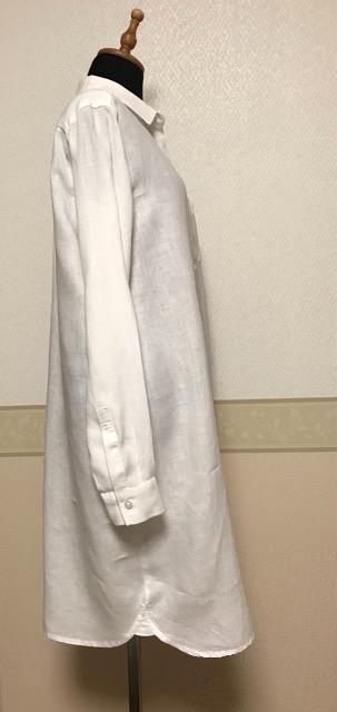 無印良品 麻100% ロング丈シャツ 白 < ブランド  無印良品 麻100% ロング丈シャツ 白 < ブランドの