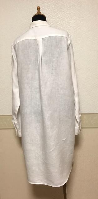 無印良品 麻100% ロング丈シャツ 白 < ブランド  無印良品 麻100% ロング丈シャツ 白 < ブランドの