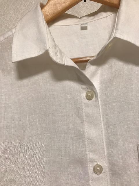 無印良品 麻100% ロング丈シャツ 白 < ブランド  無印良品 麻100% ロング丈シャツ 白 < ブランドの