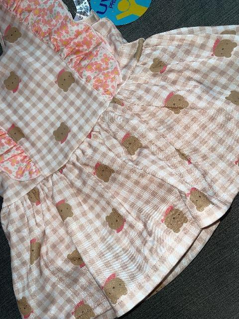 ♯新品♯UVプロテクト SUNblock  ワンピース 水着  花柄フリルも可愛い クマさん柄  80   B  テディベア < キッズ/ベビー  ♯新品♯UVプロテクト SUNblock  ワンピース 水着  花柄フリルも可愛い クマさん柄  80   B  テディベア < キッズ/ベビーの