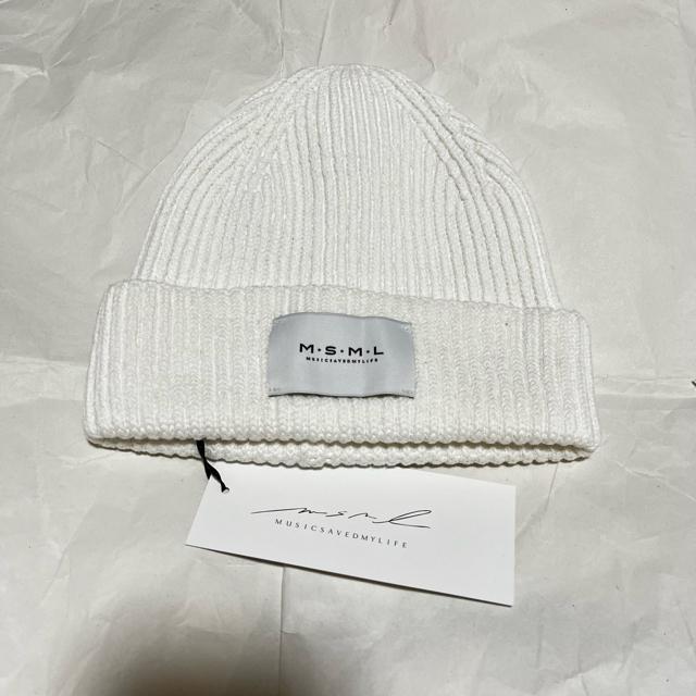 【保管未使用品】【MSML / エムエスエムエル】 ニット帽 / ビーニー 白 < 男性ファッション 【保管未使用品】【MSML / エムエスエムエル】 ニット帽 / ビーニー 白 < 男性ファッションの