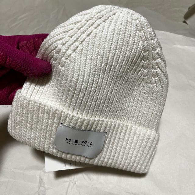 【保管未使用品】【MSML / エムエスエムエル】 ニット帽 / ビーニー 白 < 男性ファッション 【保管未使用品】【MSML / エムエスエムエル】 ニット帽 / ビーニー 白 < 男性ファッションの