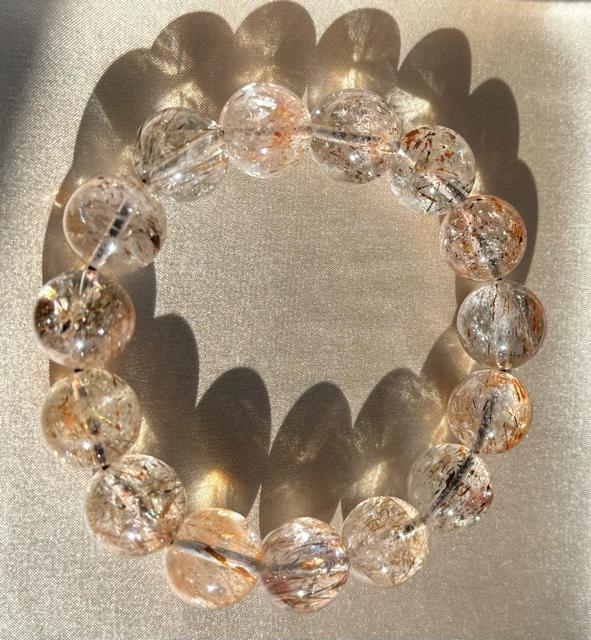 天然石ブラックゴールド・スーパーセブン・ブレスレット 大玉 珠約14cm < 女性アクセサリー/時計 天然石ブラックゴールド・スーパーセブン・ブレスレット 大玉 珠約14cm < 女性アクセサリー/時計の