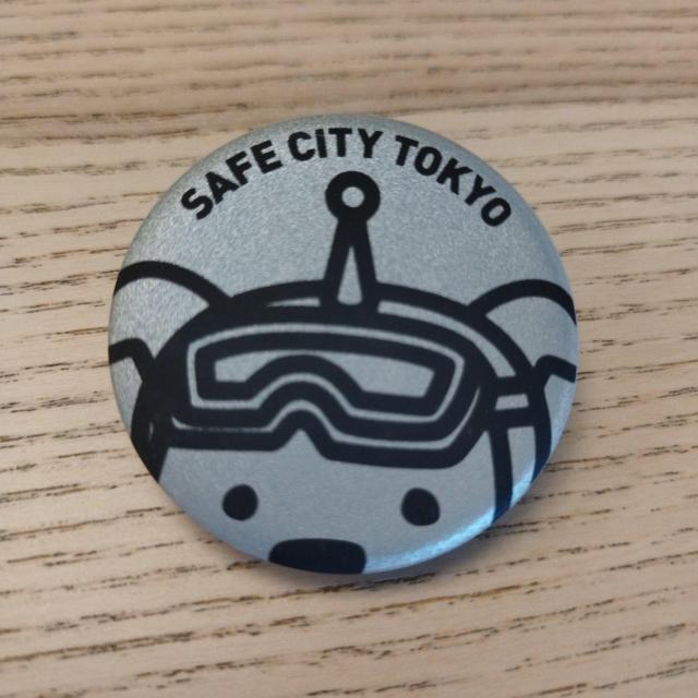 ���q���܂̈��S�� SAFE CITY TOKYO �~���s���o�b�W�@�N���b�v�t��  �� �L�b�Y/�x�r�[�� 