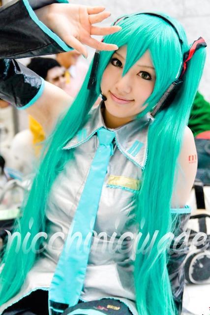 ★大好評★初音ミクVocaloidコスプレウィッグ★ツインテール < 女性ファッション  ★大好評★初音ミクVocaloidコスプレウィッグ★ツインテール < 女性ファッションの