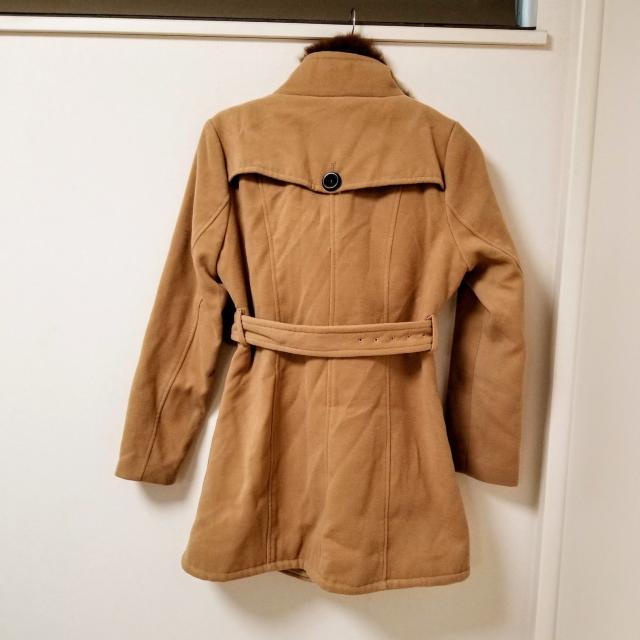 新品 muse muse 襟ラビットファー付キャメルトレンチコートF < ブランド 新品 muse muse 襟ラビットファー付キャメルトレンチコートF < ブランドの