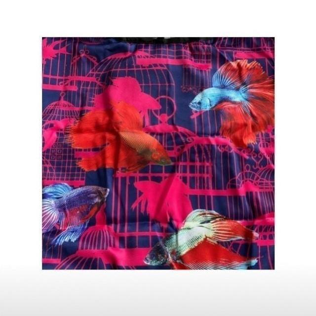 香港住好的G.O.D. foldable shopping bag Siamese Fighting Fish熱帯魚エコバッグ < 女性ファッション  香港住好的G.O.D. foldable shopping bag Siamese Fighting Fish熱帯魚エコバッグ < 女性ファッションの