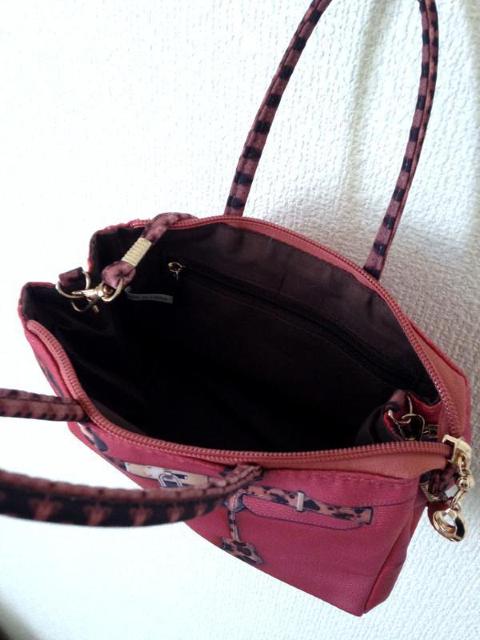 可愛い♪♪♪2way ピンク プリント レオパード トートバッグ ハンドバッグ < 女性ファッション  可愛い♪♪♪2way ピンク プリント レオパード トートバッグ ハンドバッグ < 女性ファッションの