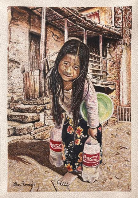 絵画 水彩画 ガッシュ水彩・透明水彩『重い水』新品 真作保証 原画 < ホビー  絵画 水彩画 ガッシュ水彩・透明水彩『重い水』新品 真作保証 原画 < ホビーの