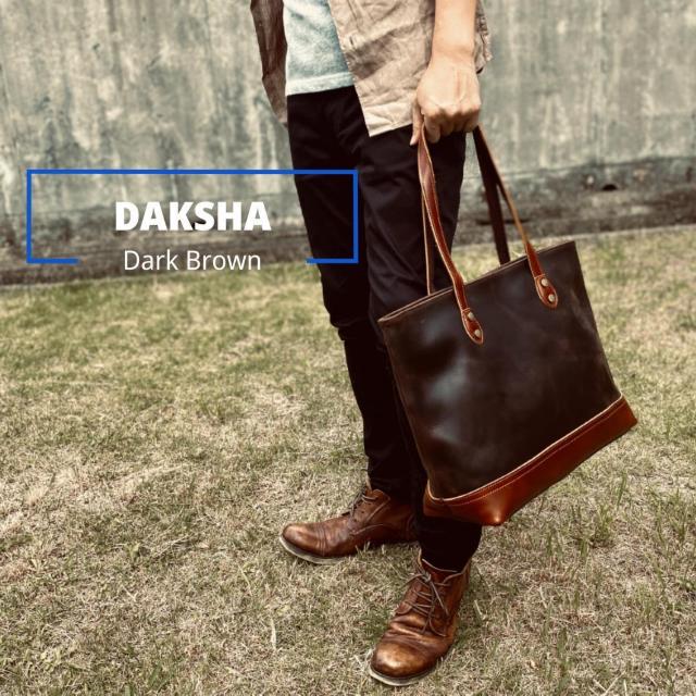 ◆DAKSHA オール牛本革 オイルドプルアップレザー ビジネストート ダークブラウン メンズ◆濃茶b19 < 男性ファッション  ◆DAKSHA オール牛本革 オイルドプルアップレザー ビジネストート ダークブラウン メンズ◆濃茶b19 < 男性ファッションの
