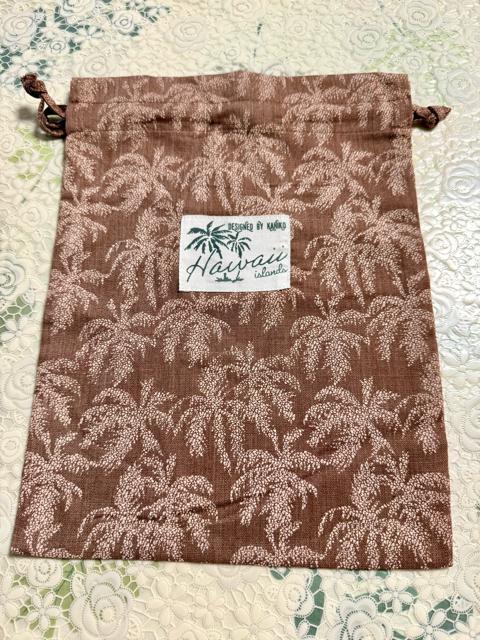 Hawaii islands パームツリー巾着袋 新品未使用 < 女性ファッション  Hawaii islands パームツリー巾着袋 新品未使用  < 女性ファッションの