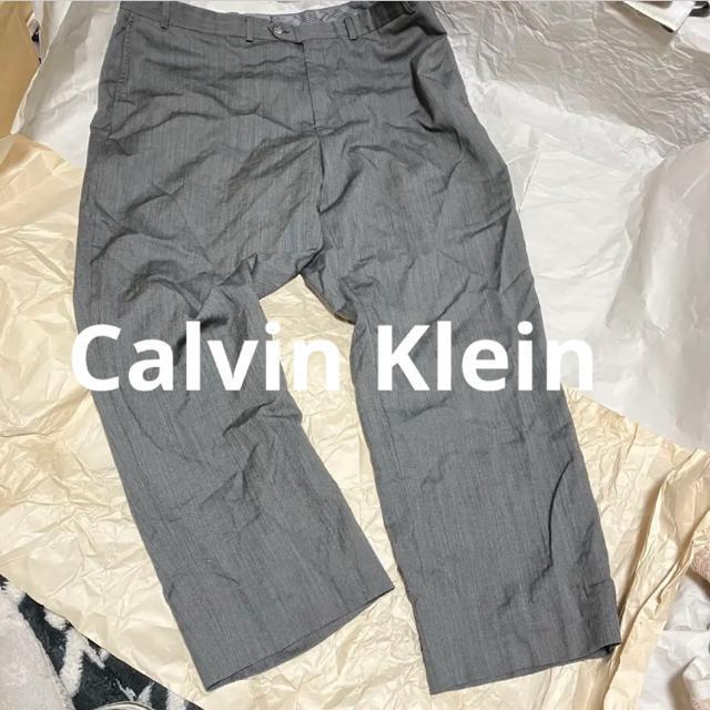 【Calvin Klein / カルバンクライン】 グレー スラックス W100 < ブランド 【Calvin Klein / カルバンクライン】 グレー スラックス W100 < ブランドの