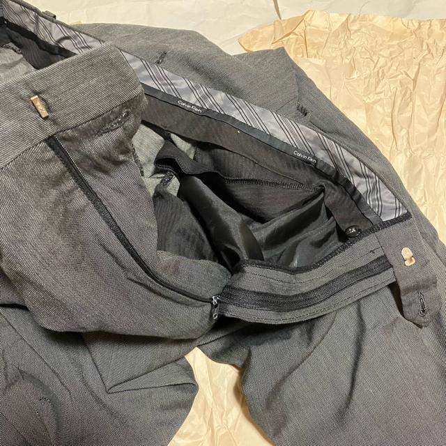 【Calvin Klein / カルバンクライン】 グレー スラックス W100 < ブランド 【Calvin Klein / カルバンクライン】 グレー スラックス W100 < ブランドの