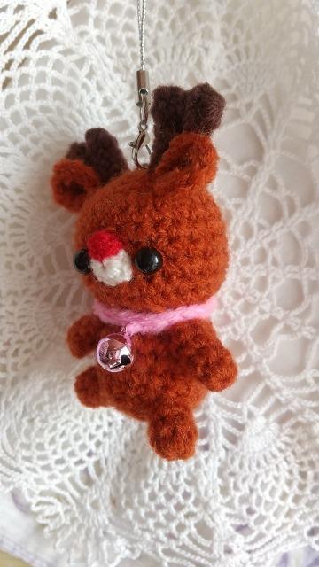 トナカイ*編みぐるみストラップ < ペット/手芸/園芸 トナカイ*編みぐるみストラップ < ペット/手芸/園芸の