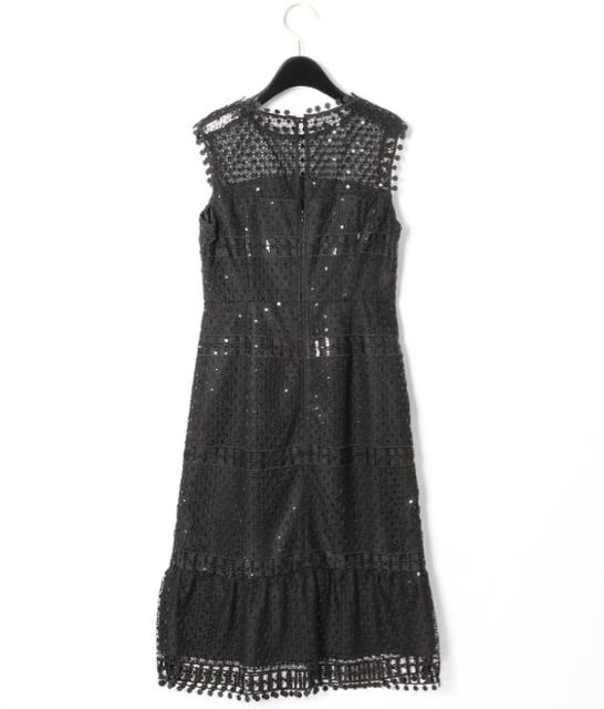 GRACECONTINENTALdiagramメッシュレースドレスワンピース黒 < ブランド GRACECONTINENTALdiagramメッシュレースドレスワンピース黒 < ブランドの