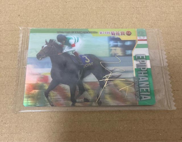 サラブレッド ホースコレクション ツインウエハース エピファネイア 金色 箔押し サインカード 福永祐一 < トレーディングカード サラブレッド ホースコレクション ツインウエハース エピファネイア 金色 箔押し サインカード 福永祐一 < トレーディングカードの