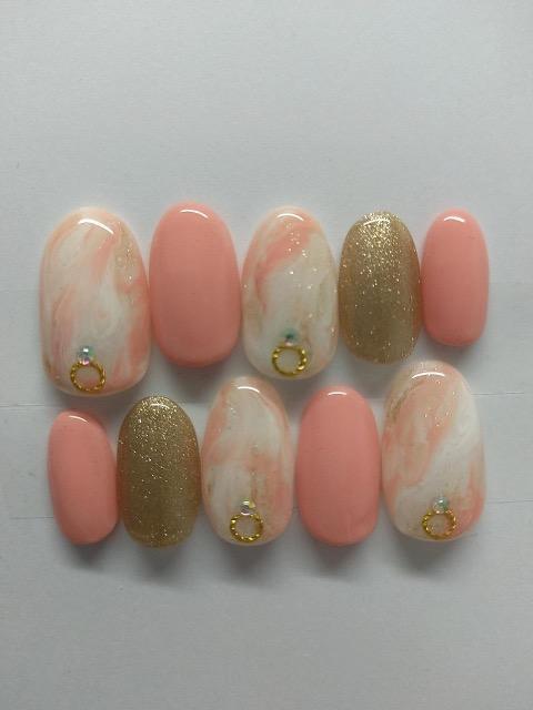 LBNYLA☆レギュラーオーバル♪ ニュアンスマーブル、ヌーディピンク、ゴールドラメ < 香水/コスメ/ネイル LBNYLA☆レギュラーオーバル♪ ニュアンスマーブル、ヌーディピンク、ゴールドラメ < 香水/コスメ/ネイルの