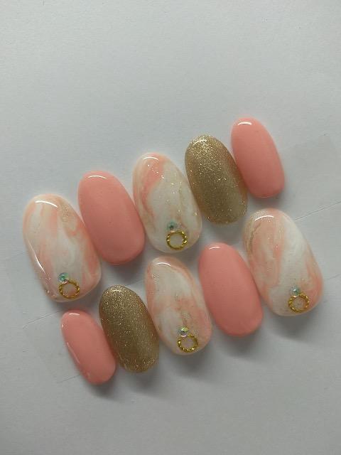 LBNYLA☆レギュラーオーバル♪ ニュアンスマーブル、ヌーディピンク、ゴールドラメ < 香水/コスメ/ネイル LBNYLA☆レギュラーオーバル♪ ニュアンスマーブル、ヌーディピンク、ゴールドラメ < 香水/コスメ/ネイルの