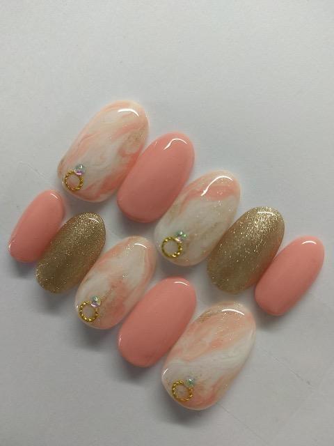 LBNYLA☆レギュラーオーバル♪ ニュアンスマーブル、ヌーディピンク、ゴールドラメ < 香水/コスメ/ネイル LBNYLA☆レギュラーオーバル♪ ニュアンスマーブル、ヌーディピンク、ゴールドラメ < 香水/コスメ/ネイルの