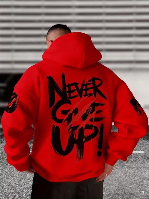 爆ヤス価格1990円★メンズ Never Give Upフーデッドスウェットシャツ - 厚手 USAサイズM(日本サイズXL)黄色 < 女性ファッション 爆ヤス価格1990円★メンズ Never Give Upフーデッドスウェットシャツ - 厚手 USAサイズM(日本サイズXL)黄色 < 女性ファッションの