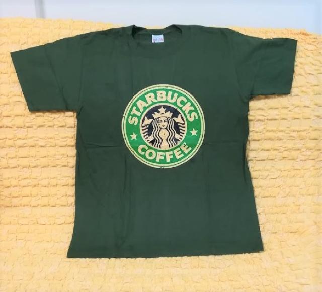 スターバックス★おもしろTシャツ★モスグリーン★緑★XXL★ < 男性ファッション  スターバックス★おもしろTシャツ★モスグリーン★緑★XXL★  < 男性ファッションの