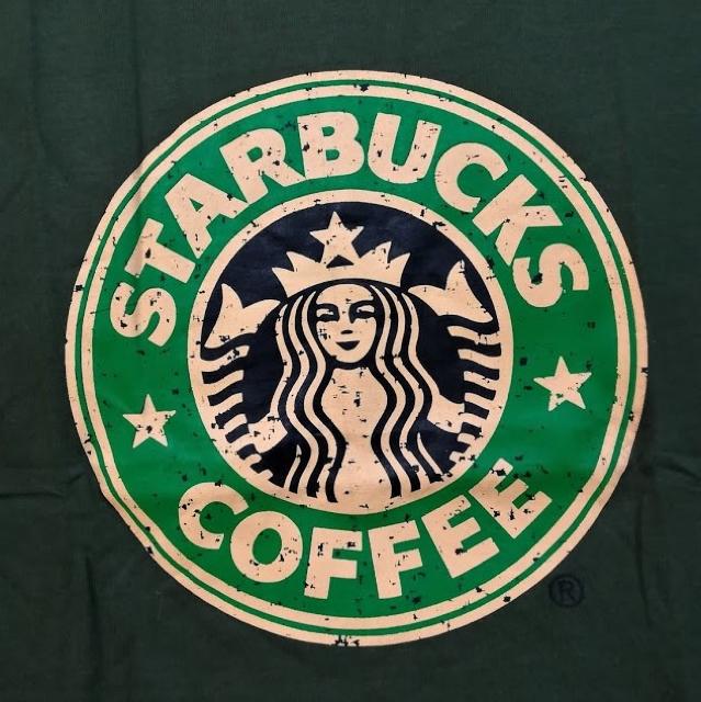 スターバックス★おもしろTシャツ★モスグリーン★緑★XXL★ < 男性ファッション  スターバックス★おもしろTシャツ★モスグリーン★緑★XXL★ < 男性ファッションの