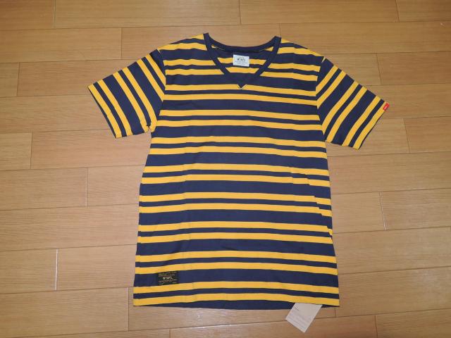 新品 WTAPS ダブルタップス V字Tシャツ S 黄紺 ボーダー VASQUE < ブランド 新品 WTAPS ダブルタップス V字Tシャツ S 黄紺 ボーダー VASQUE < ブランドの